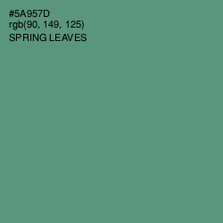 #5A957D - Spring Leaves Color Image